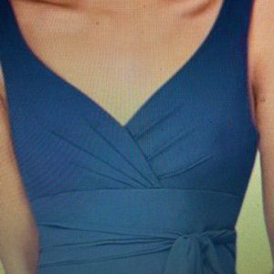 Azazie Size 10 Dark Navy Blue Wedding Guest/Bridesmaid Dress